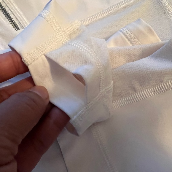 Lululemon White Front Of The Pack Half Zip Pullover Size 4 EUC - Picture 7 of 12